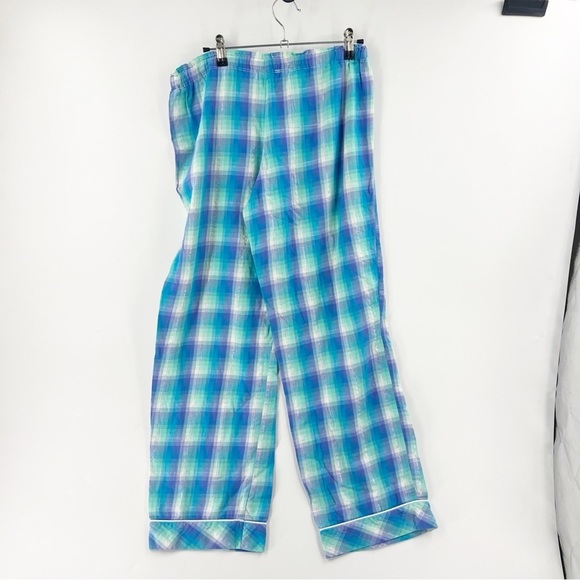 ✅ VICTORIA'S SECRET PAJAMA SET BLUE/PURPLE/GREEN PLAID SIZE SMALL - Picture 8 of 8